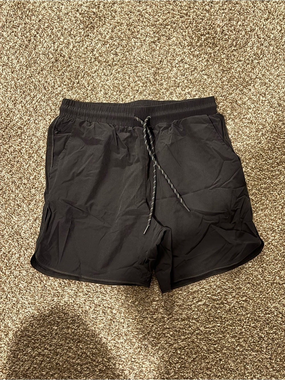 Black Athletic Drawstring Shorts